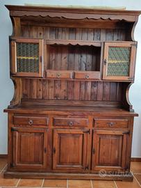 CREDENZA/VETRINA CASTAGNO MASSELLO