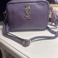 Borsa in pelle con stemma yves Saint Laurent