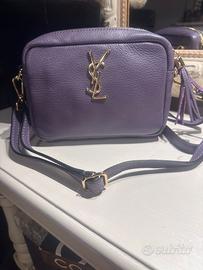 Borsa in pelle con stemma yves Saint Laurent