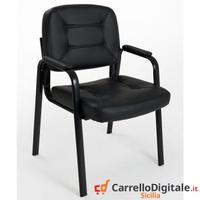 Sedie ospite ufficio studio -Imbottite in Ecopelle