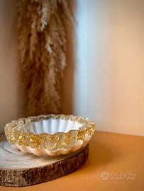 decorazioni casa ciotola svuotatasche bianca oro