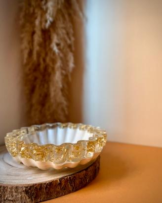 decorazioni casa ciotola svuotatasche bianca oro