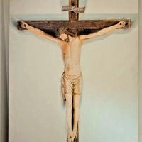 Vecchia stampa tela raffigurante Cristo in croce