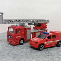 Set auto+camion vigili del fuoco scala 1/64