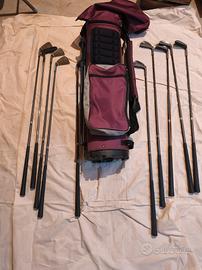 sacca da golf con 10 mazze 