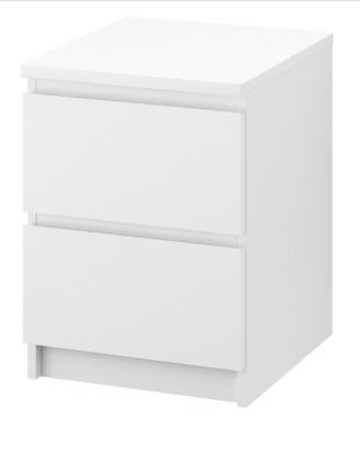Comodino Malm ikea bianco (4 disponibili)