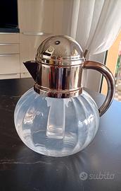 Caraffa vetro e argento 