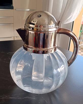 Caraffa vetro e argento 