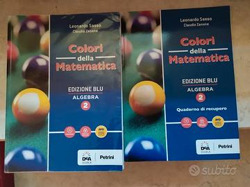 Libro scolastico "colori della matematica"