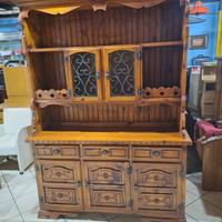 Credenza, tavolo e sei sedie - legno massello