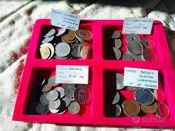 Lotto di 85 monete mondiali miste