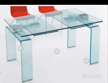 Tavolo in cristallo Cattelan 140/80 allug.. 220