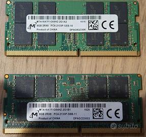 Coppia RAM Micron DDR4 2x 8GB 2133MHz SODIMM
