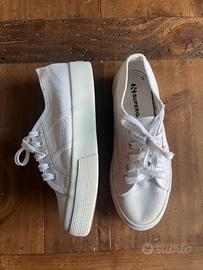 Superga platform white