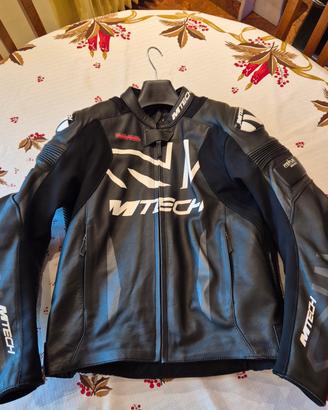 Giacca da moto in pelle MTECH TX-R1 taglia 48