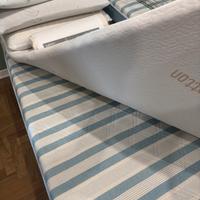 Materasso singolo + rete (x3) con topper cotone