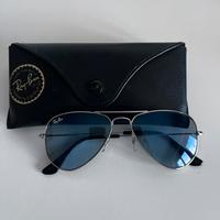 Ray-Ban Aviator RB3044 Argento Lenti Blu 52mm