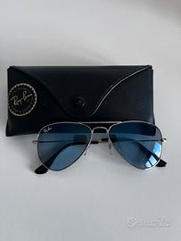 Ray-Ban Aviator RB3044 Argento Lenti Blu 52mm