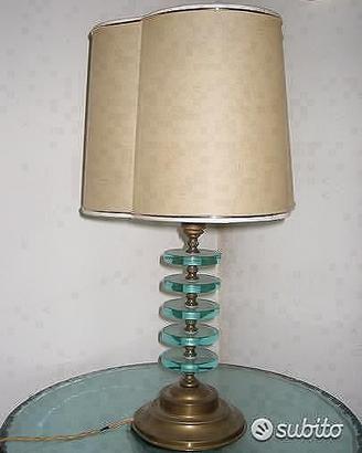1950 Lampada singola cristallo. Fontana Arte. RARA