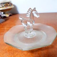 CAVALLO IN VETRO PORTAOGGETTI ARREDO VINTAGE