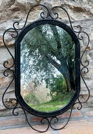 specchio in ferro battuto