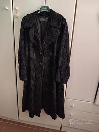 pelliccia nera vera di astrakan