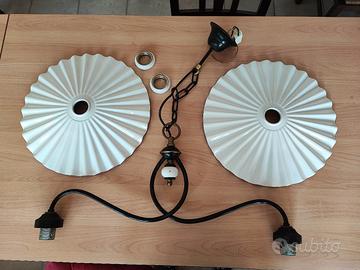 lampadario ceramica/ferro battuto