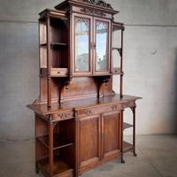 Credenza noce con alzata fine 800, targa originale