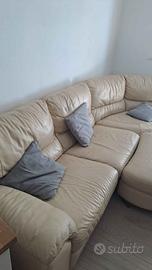 divano pelle Natuzzi angolare
