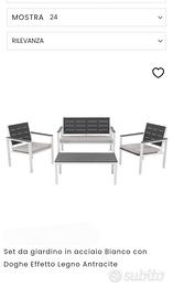 Set da giardino in acciaio 