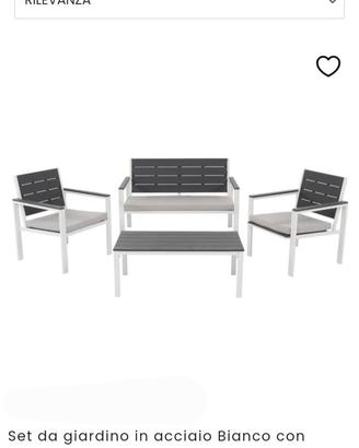 Set da giardino in acciaio 