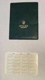 Rolex porta garanzia Rolex e calendario 2001.2002.