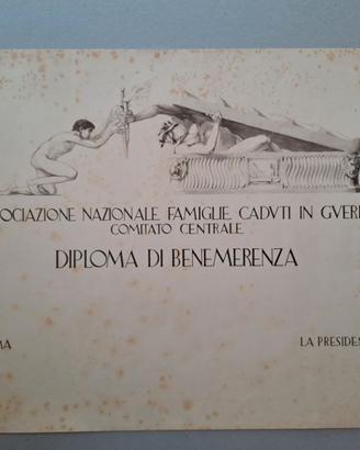 Antico diploma Duilio Cambellotti