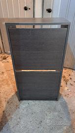 Scarpiera 8 paia marrone scuro