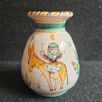 Vasetto Napoli Vietri Ischia Asinello Policromo 