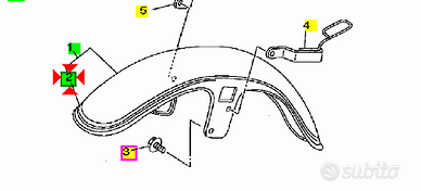 -Emblema parafango ant Yamaha Virago 535