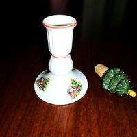 SET: CANDELABRO IN PORCELLANA FINE + TAPPO NUOVO