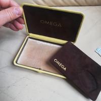 scatola orologio in pelle OMEGA vintage NOS