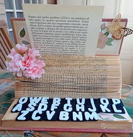 LIBRO DECORATIVO TRASFORMATO IN MACCHINA DA SCR...