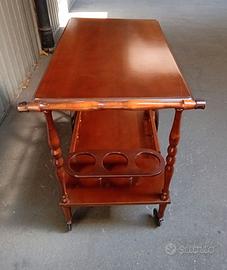 Carrello bar in legno con ruote