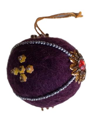 palline in feltro per albero di Natale