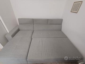 DIVANO LETTO CON PENISOLA CONTENITORE 