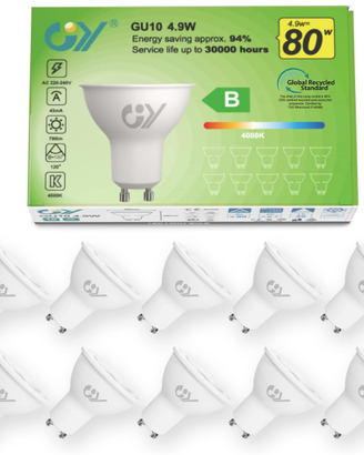 GY Lampadine GU10 LED, 4.9W