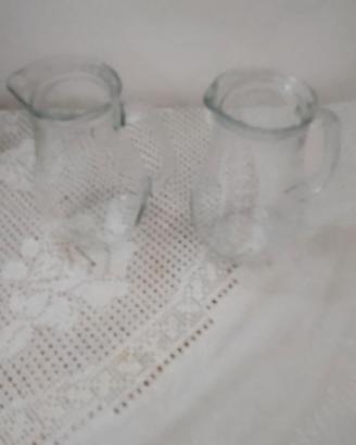 2 brocche per acqua e vino e caraffa filtro acqua