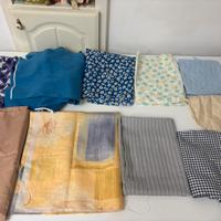 Lotto scampoli di tessuto per sarta o creatività