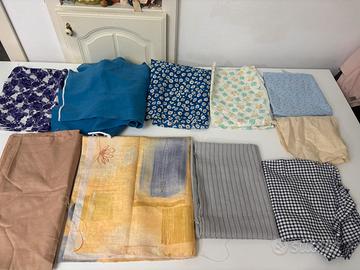 Lotto scampoli di tessuto per sarta o creatività