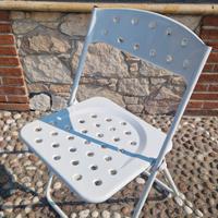 2 sedie pieghevoli interno/esterno bianche