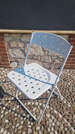 2 sedie pieghevoli interno/esterno bianche