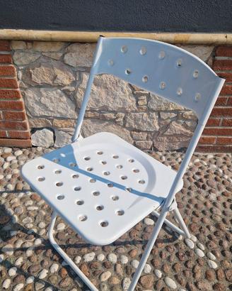 2 sedie pieghevoli interno/esterno bianche