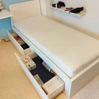 letto Ikea con cassetti e letto estraib. 90 x 205